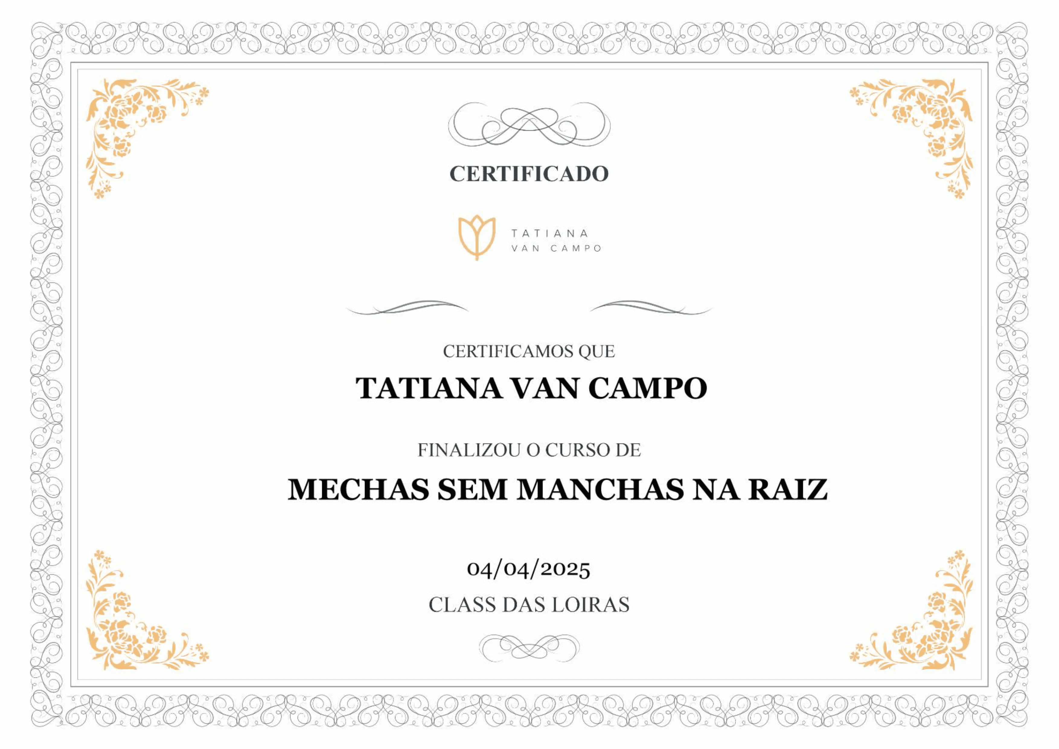 certificado tatiana model certificado tatiana model